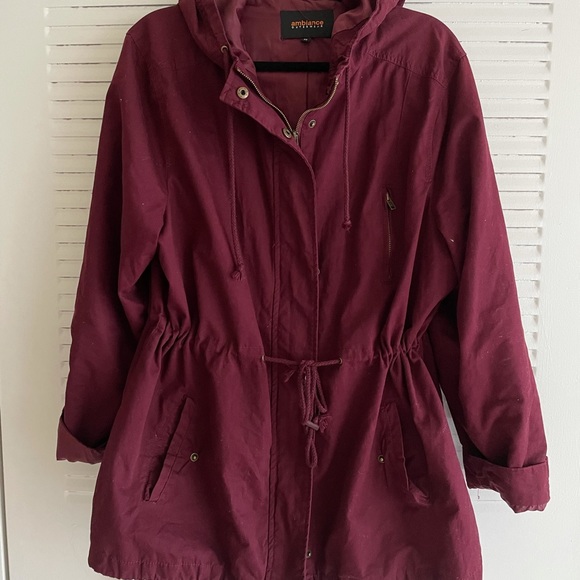 Burgundy Utility Jacket - Picture 1 of 6
